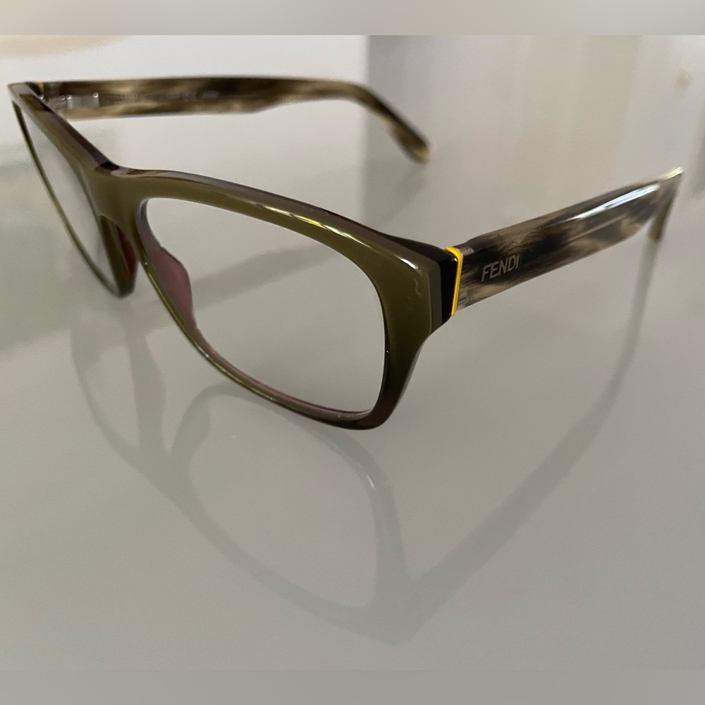 Fendi Glasses - Green and Tortoise Frames with Original Box